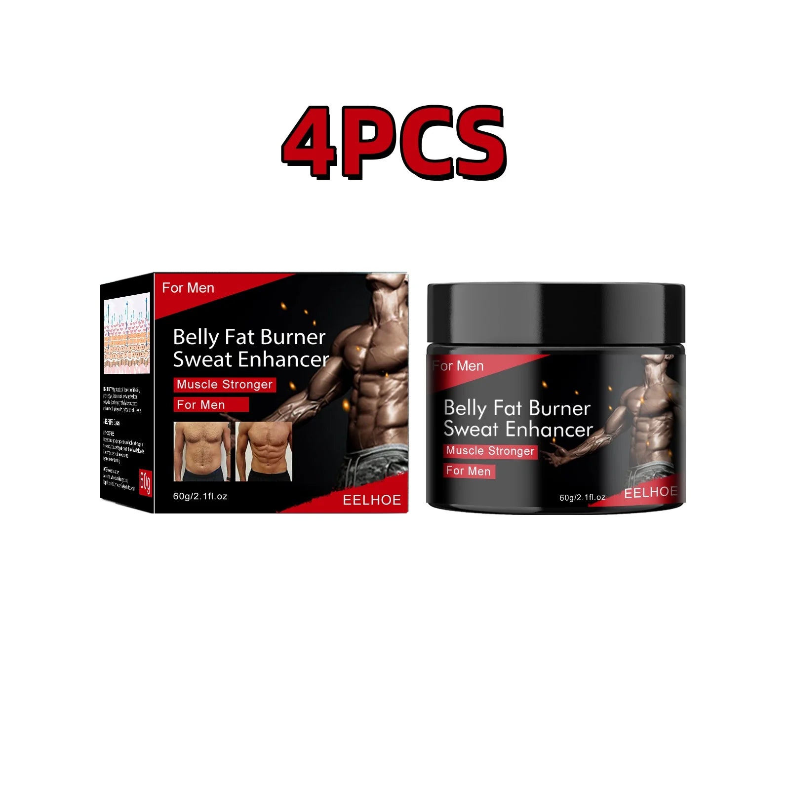 Men’s Sculpting Ab Cream – Thermogenic Fat Reduction & Sweat Booster