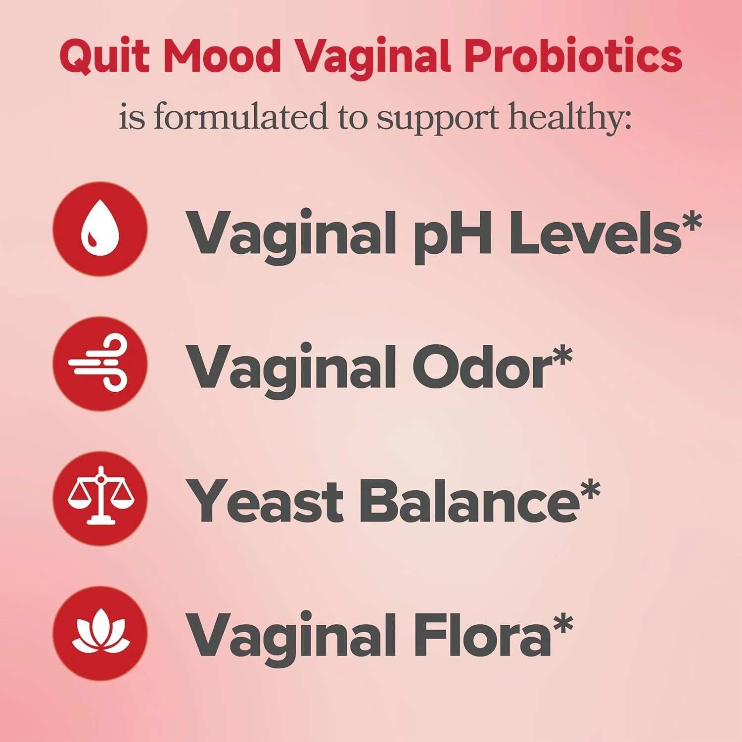 Quit Mood Women’s Probiotic – PH Balance & Lactobacillus Blend Supplement