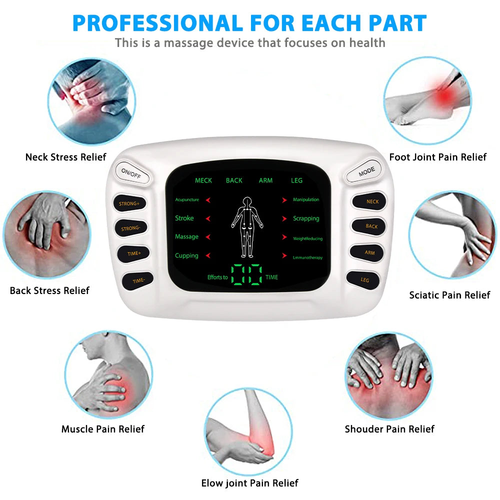 TENS & EMS Electrostimulator – Physiotherapy Pulse Muscle Massager
