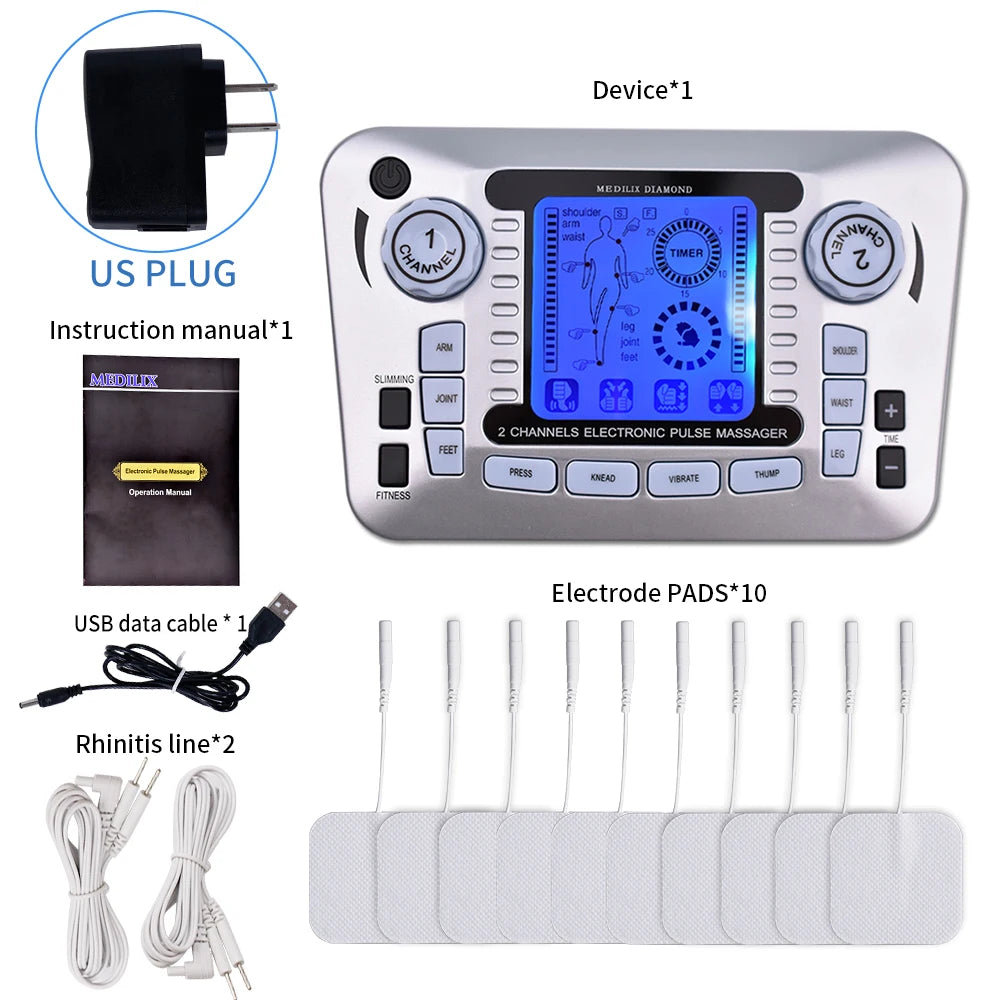 TENS & EMS Pulse Therapy Massager – Physiotherapy Slimming Machine