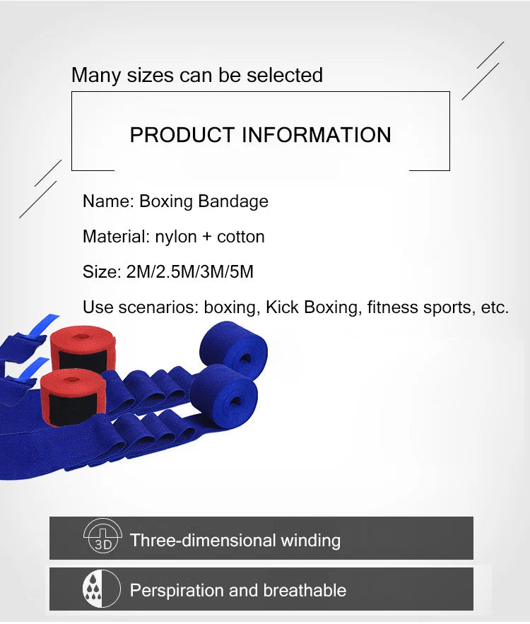 Cotton Boxing Hand Wraps – 1.5M to 5M