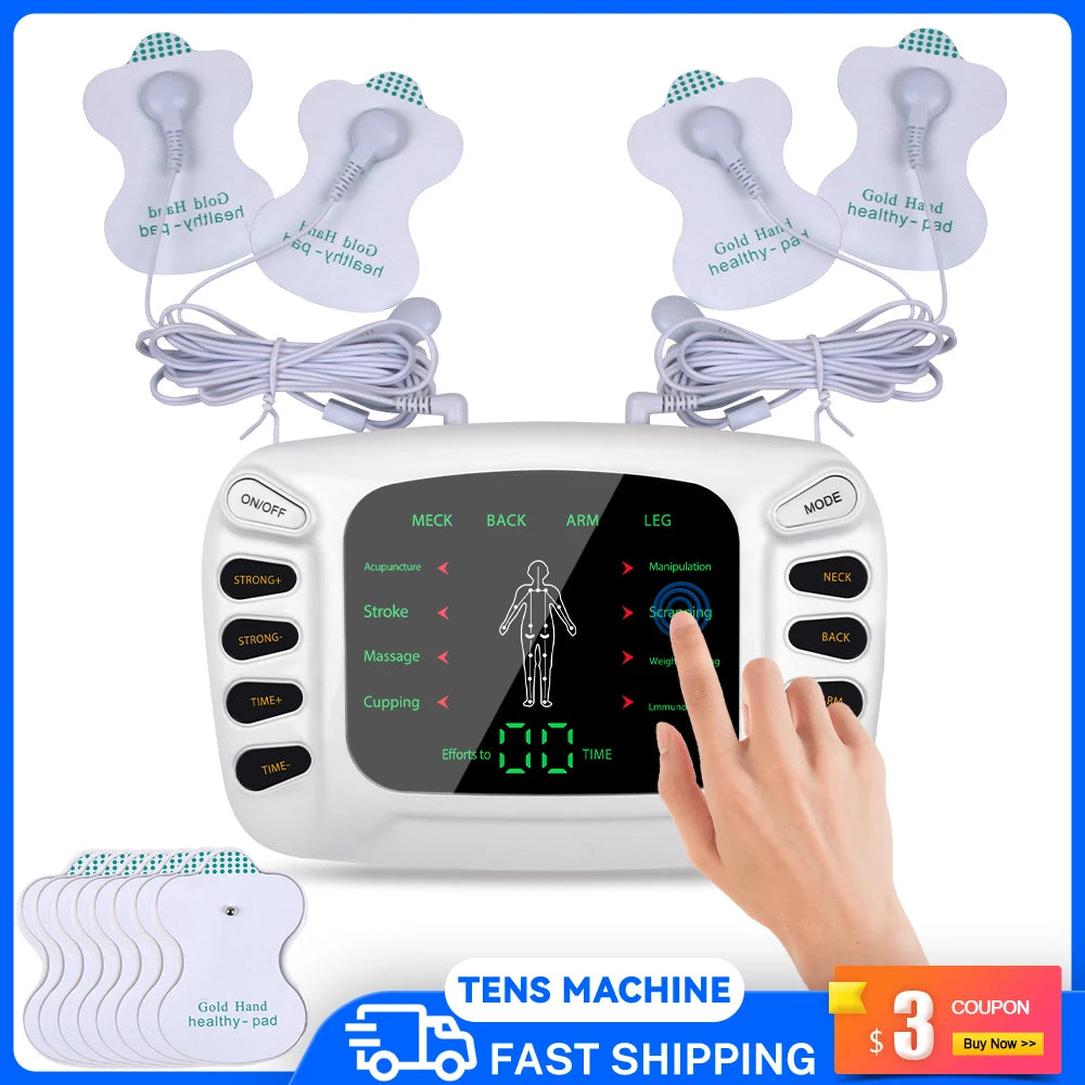 TENS & EMS Electrostimulator – Physiotherapy Pulse Muscle Massager