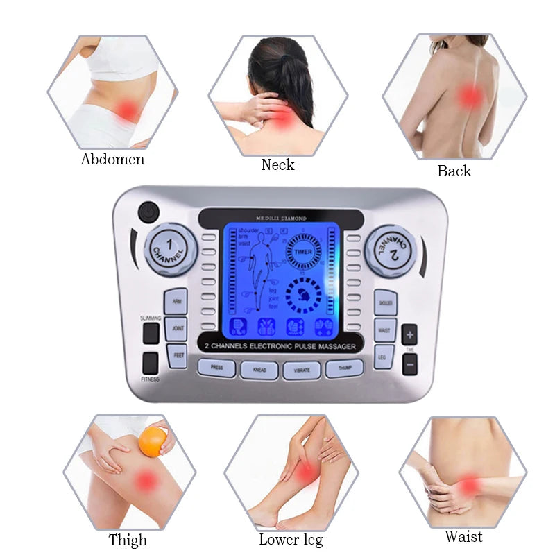 TENS & EMS Acupuncture Pulse Massager – Physiotherapy Slimming Machine