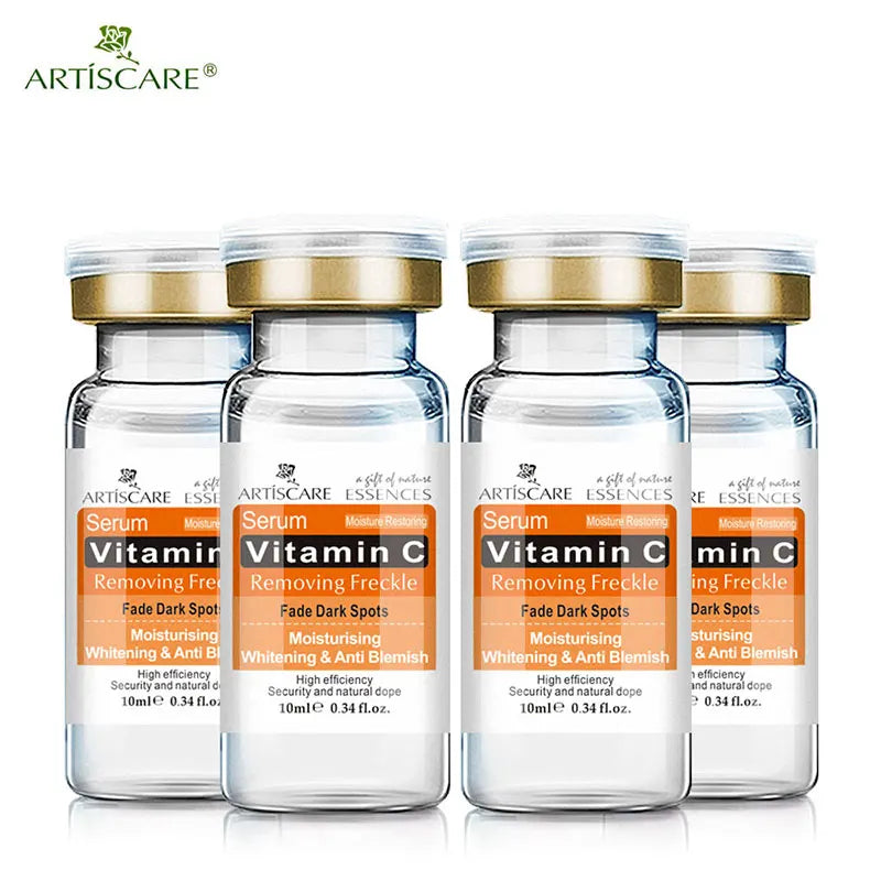 ARTISCARE Vitamin C & Hyaluronic Acid Serum Set – 4PCS Moisturizing Facial Care