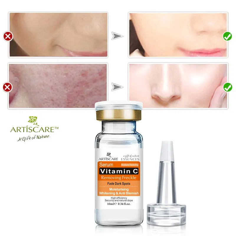 ARTISCARE Vitamin C & Hyaluronic Acid Serum Set – 4PCS Moisturizing Facial Care