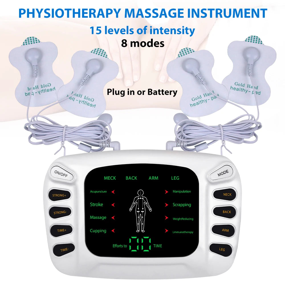 TENS & EMS Electrostimulator – Physiotherapy Pulse Muscle Massager