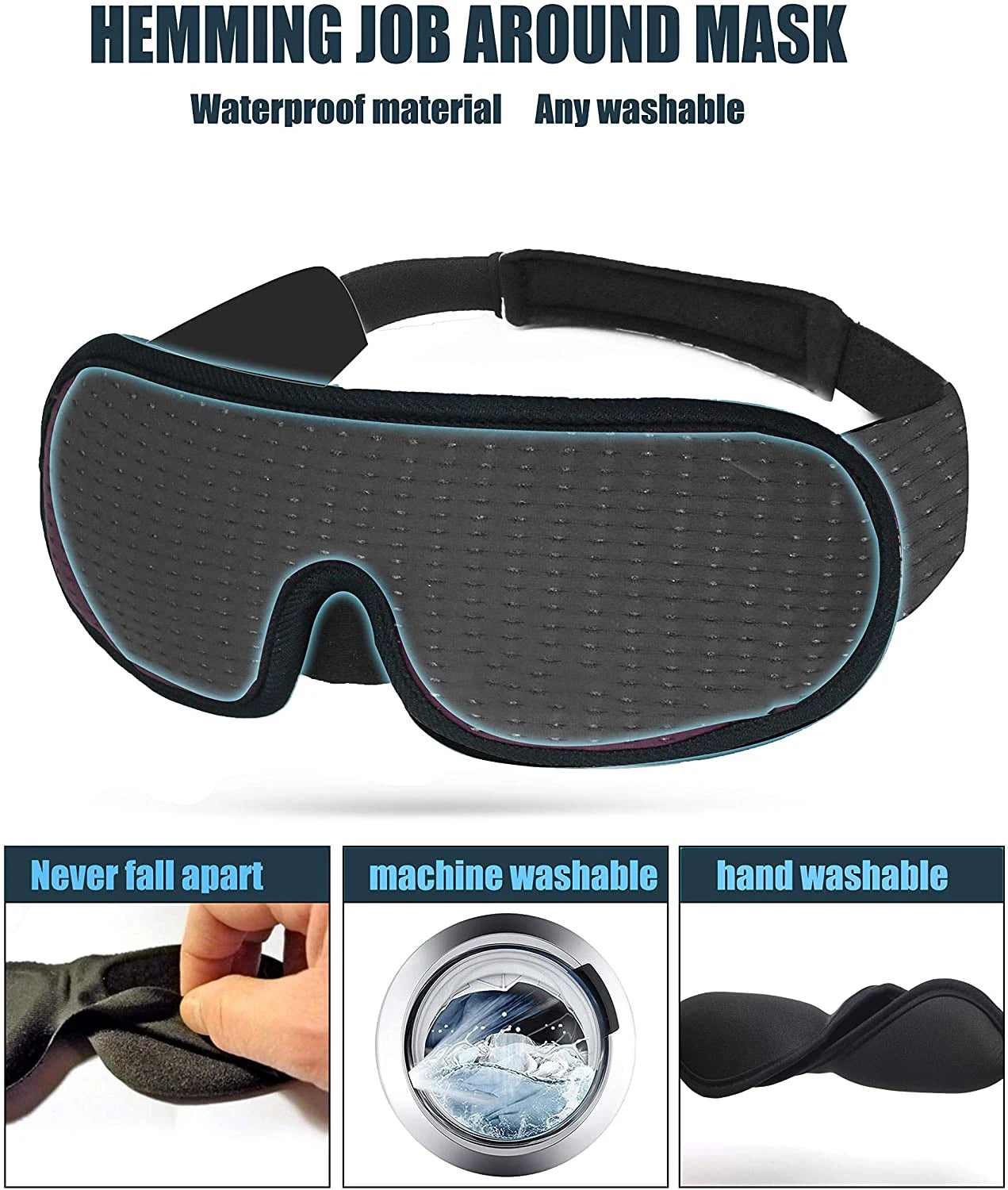 3D Padded Sleep Eye Mask Blindfold