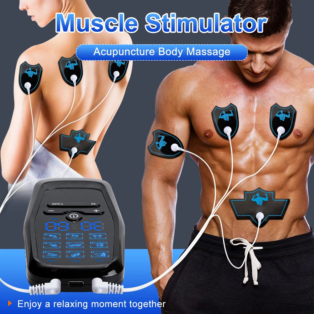 TENS & EMS Physiotherapy Machine – Digital Acupuncture Slimming Massager