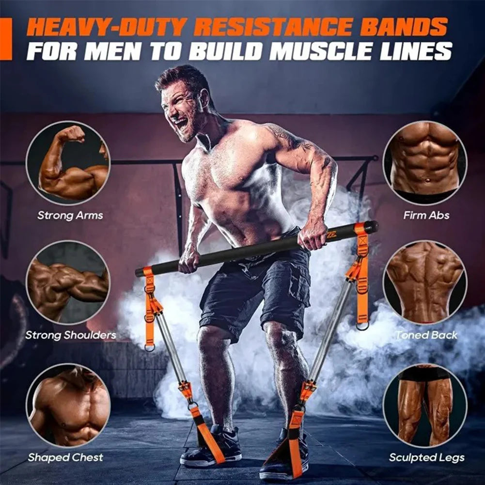 Portable Pilates Bar Kit with Resistance Bands