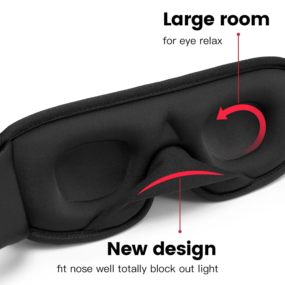 3D Contoured Sleep Mask – Light Blocking Eye Shade