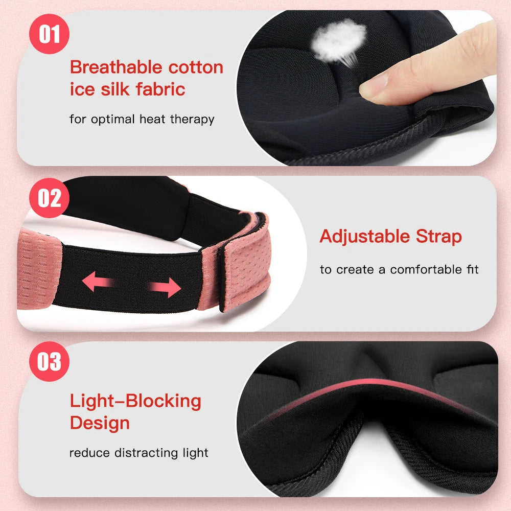 3D Contoured Sleep Mask – Light Blocking Eye Shade