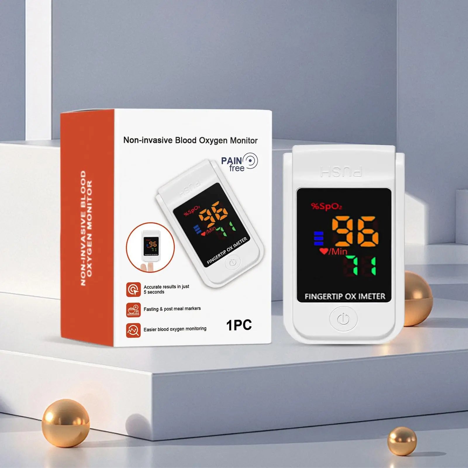 Portable Fingertip Pulse Oximeter Device