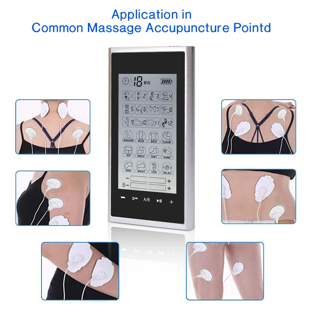 TENS & EMS Muscle Stimulator – 24-Mode Digital Therapy Slimming Machine