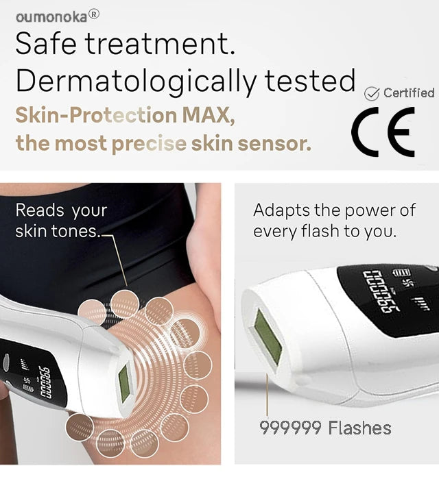 Permanent IPL Laser Hair Removal & Epilator Device