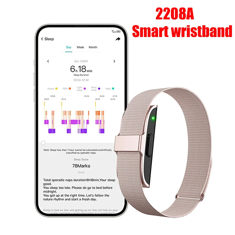 2208A Smart Fitness Bracelet Heart Rate BP