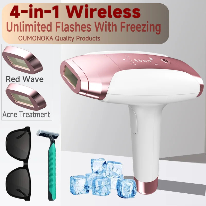 Permanent IPL Laser Hair Removal & Epilator Device