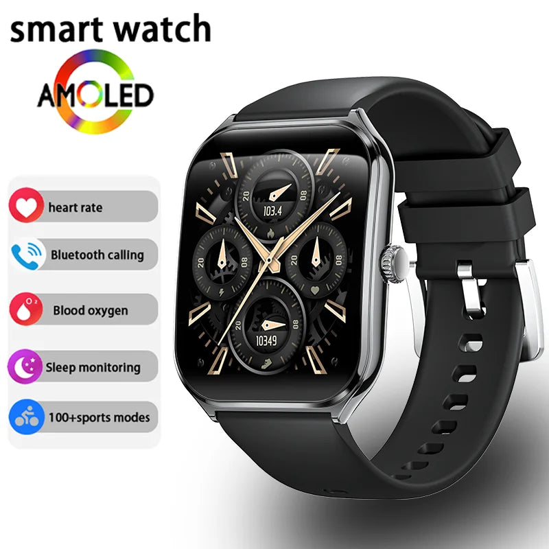 Ultra-Thin 1.96" AMOLED Smartwatch with Call Reminder