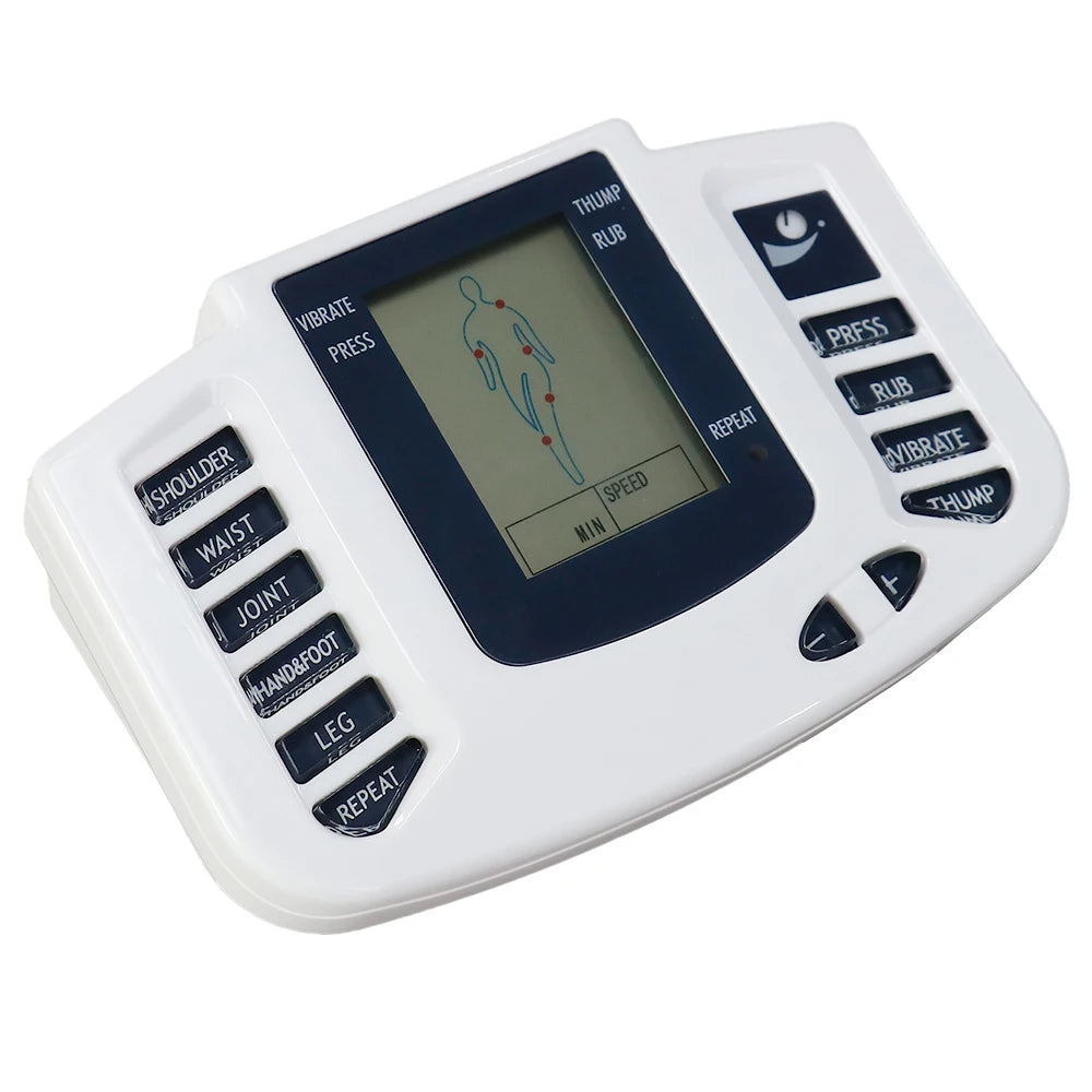 EMS & TENS 16-Pad Massage Machine – 10-Level Acupuncture Therapy Device