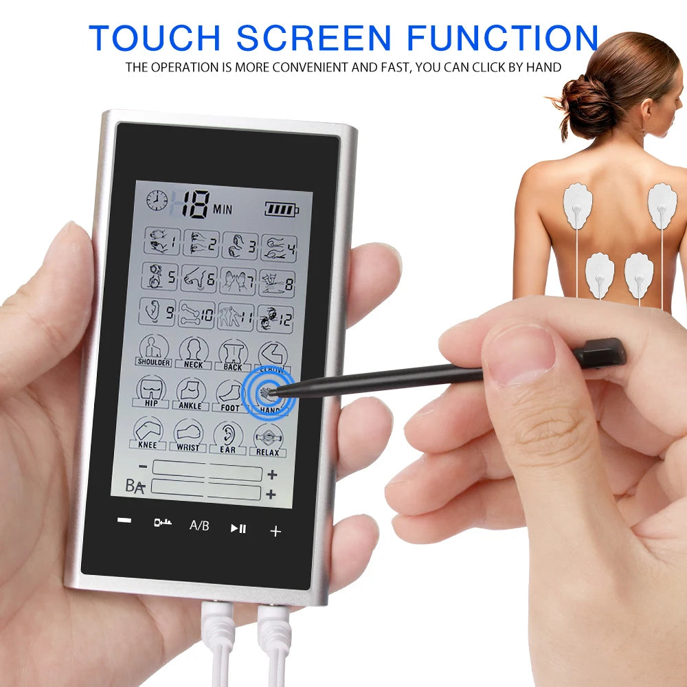 TENS & EMS Muscle Stimulator – 24-Mode Digital Therapy Slimming Machine