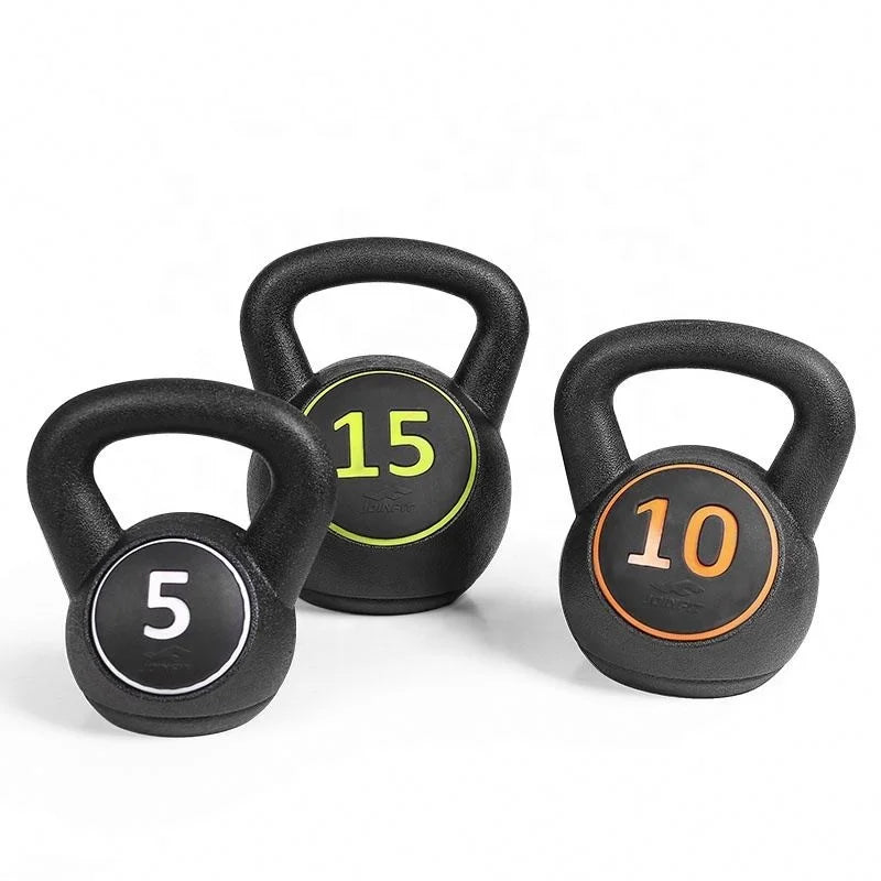 Professional Grade Kettlebell Set – 5lb to 15lb Competition Weights