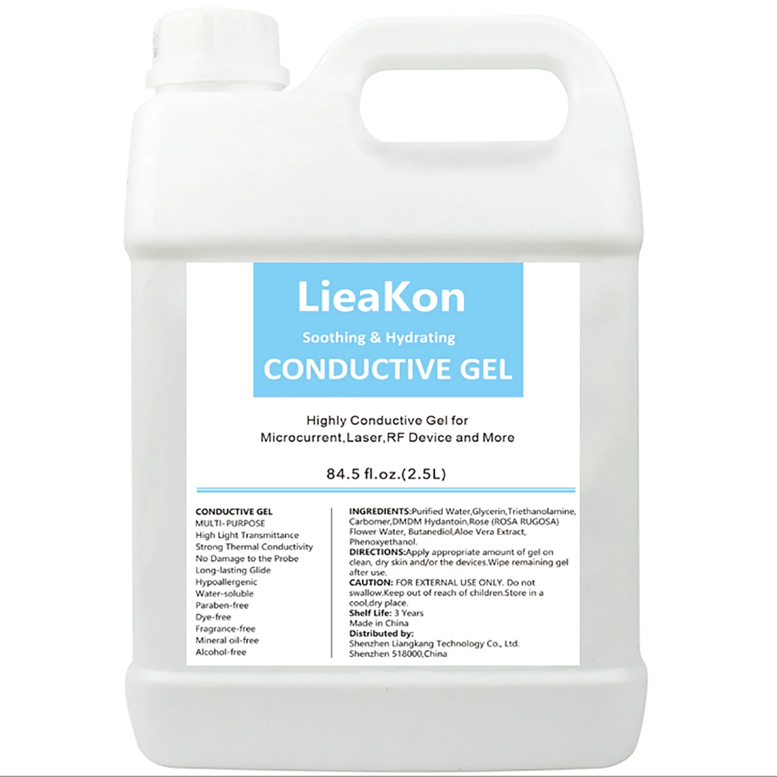 2.5L RF & Cavitation Clear Contact Gel – Face & Body Care