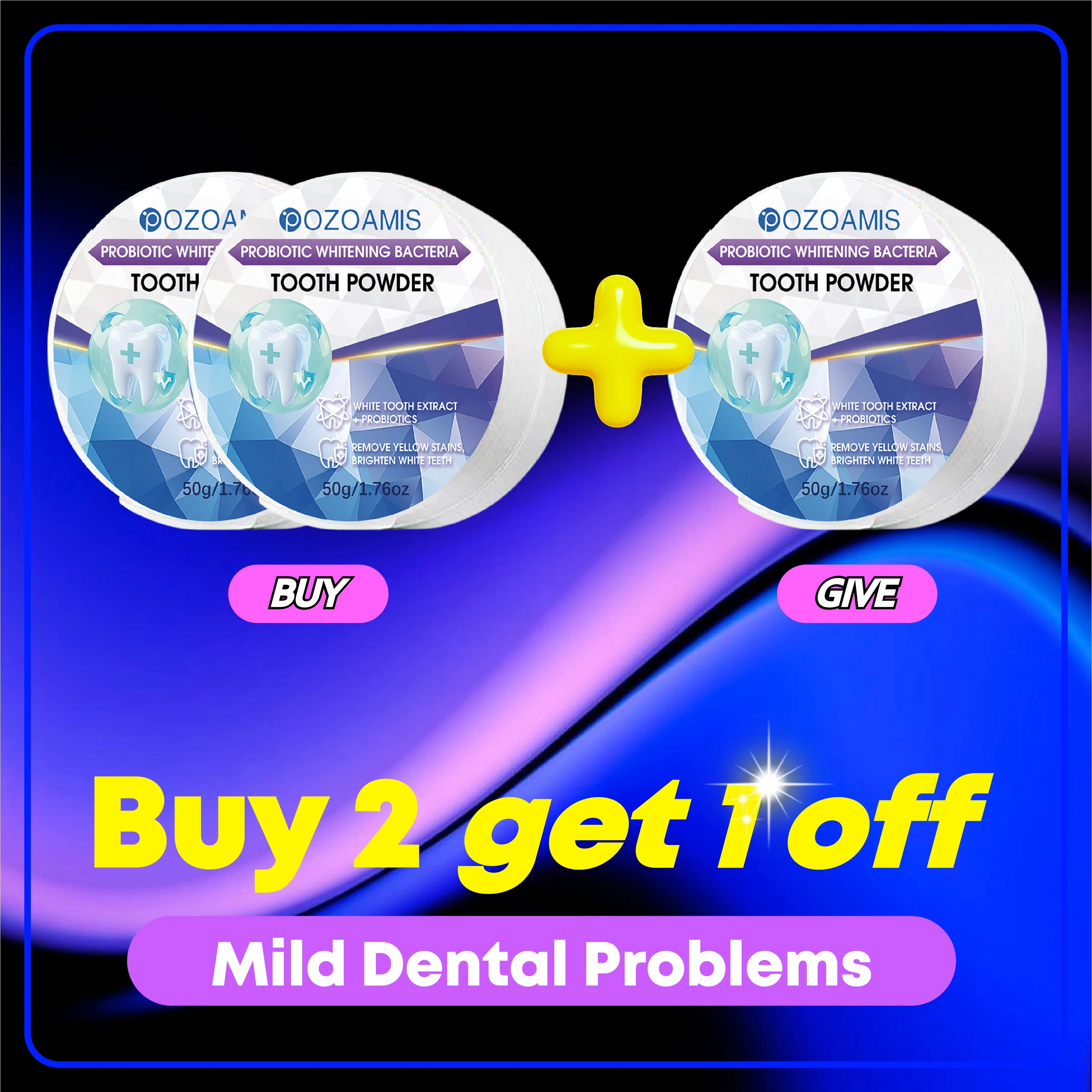 2025 Teeth Whitening & Plaque Cleansing Mineral Powder