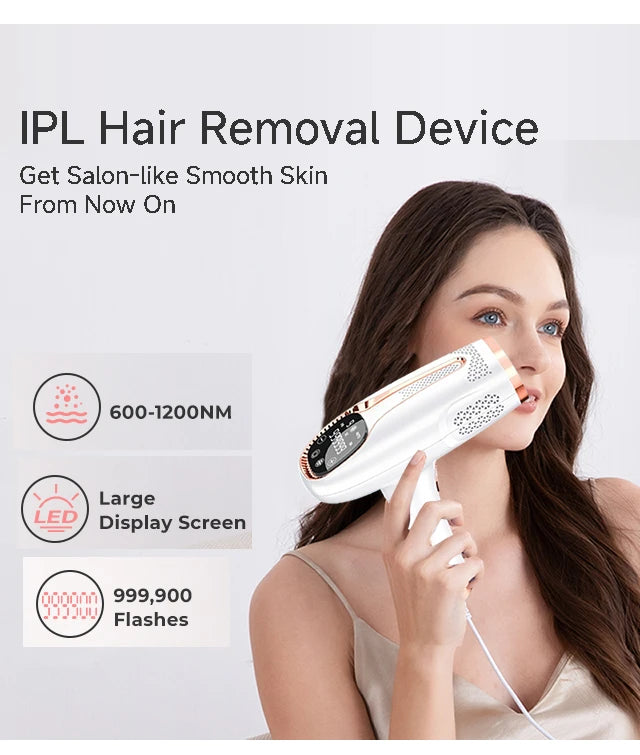 Permanent IPL Laser Hair Removal & Epilator Device