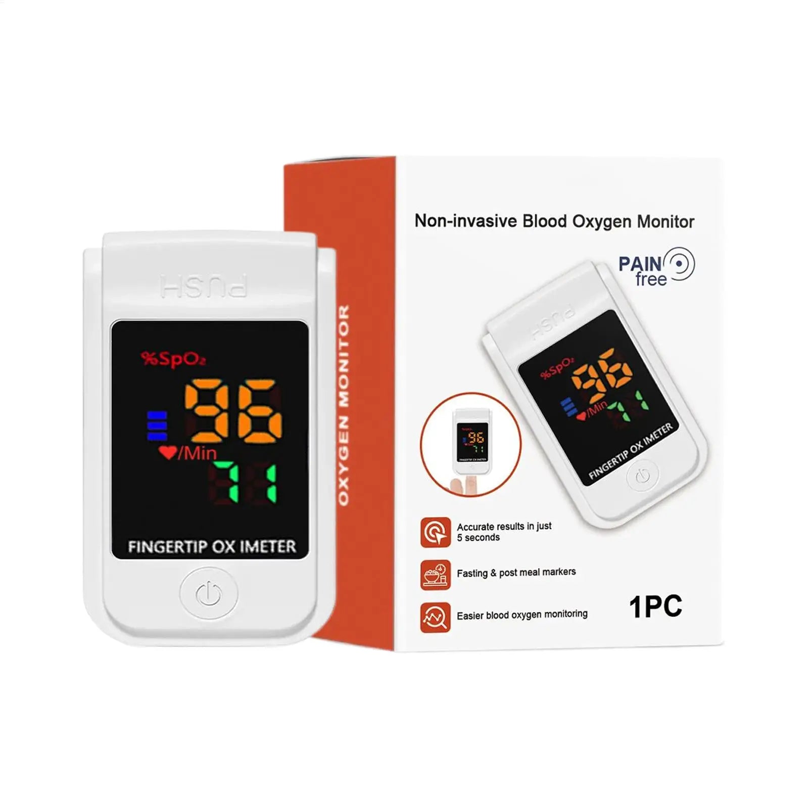Portable Fingertip Pulse Oximeter Device