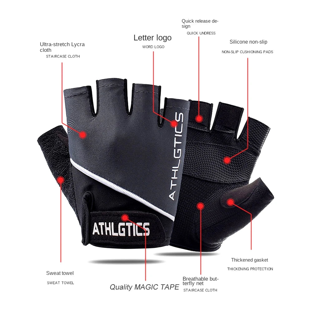 Breathable Fingerless Workout Gloves – Unisex