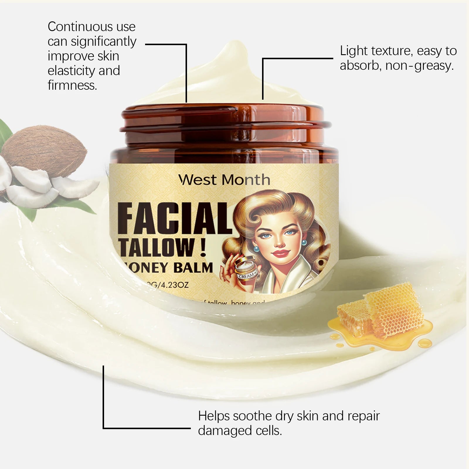 Beef Tallow Moisturizing & Firming Face Cream