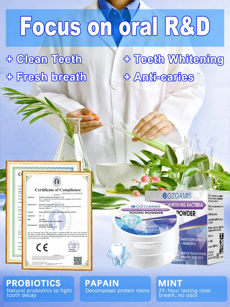 2025 Teeth Whitening & Plaque Cleansing Mineral Powder