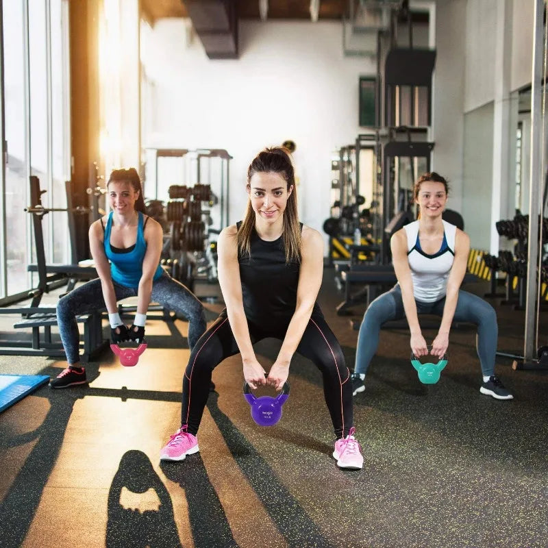 Yes4All Vinyl Coated Kettlebell Set – Full Body Workout & Strength Training