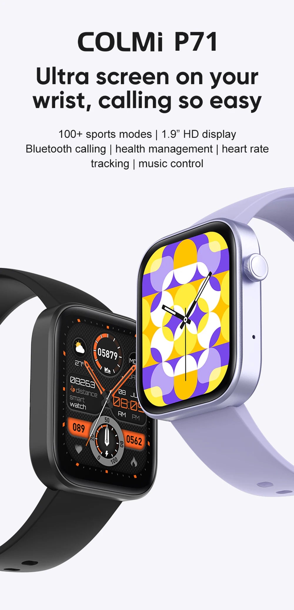 COLMI P71 Smartwatch Voice Call IP68