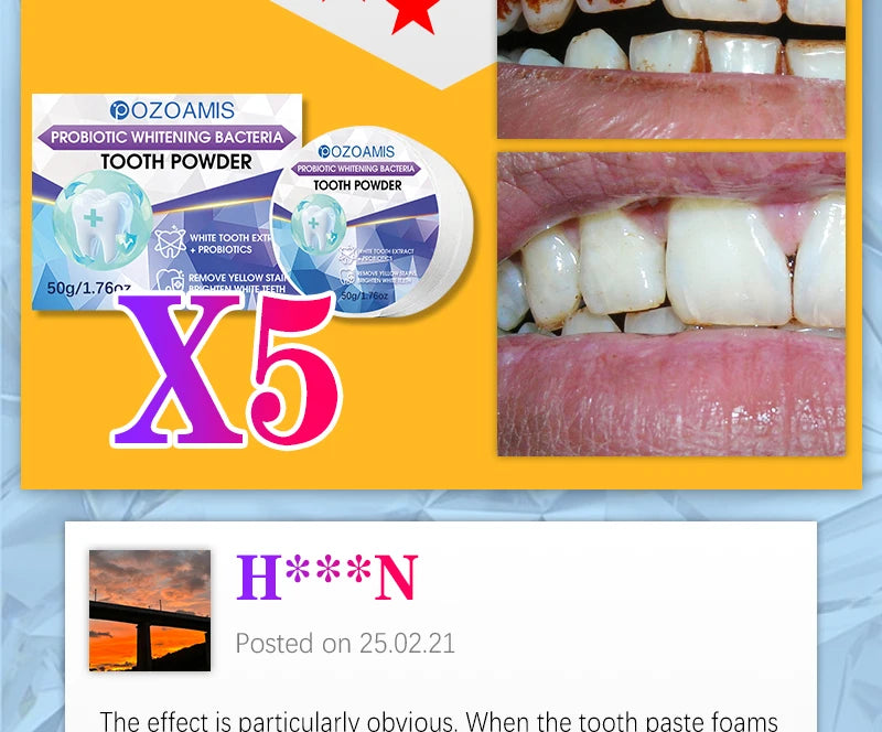 2025 Teeth Whitening & Plaque Cleansing Mineral Powder