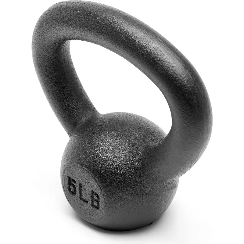 Durable powder-coated solid cast iron kettlebells in multiple weight options (5–45 lbs). Ideal for strength, conditioning, and full-body workouts at home or the gym.