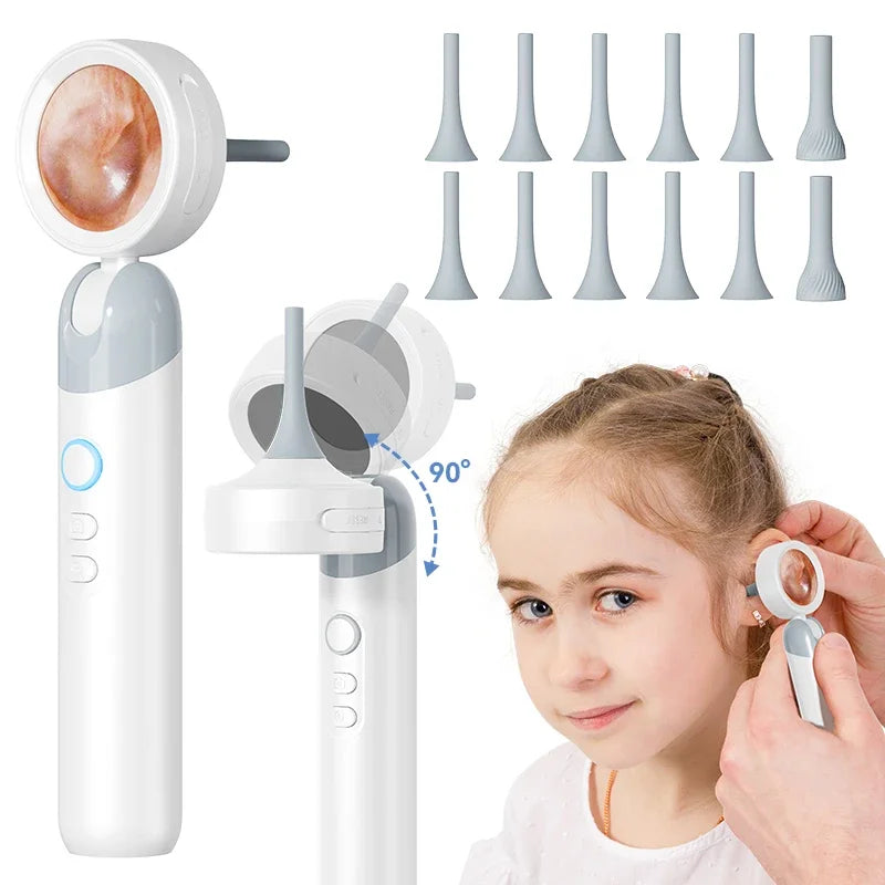 1080P Ear Camera with IPS Display & 12 Replaceable Tips