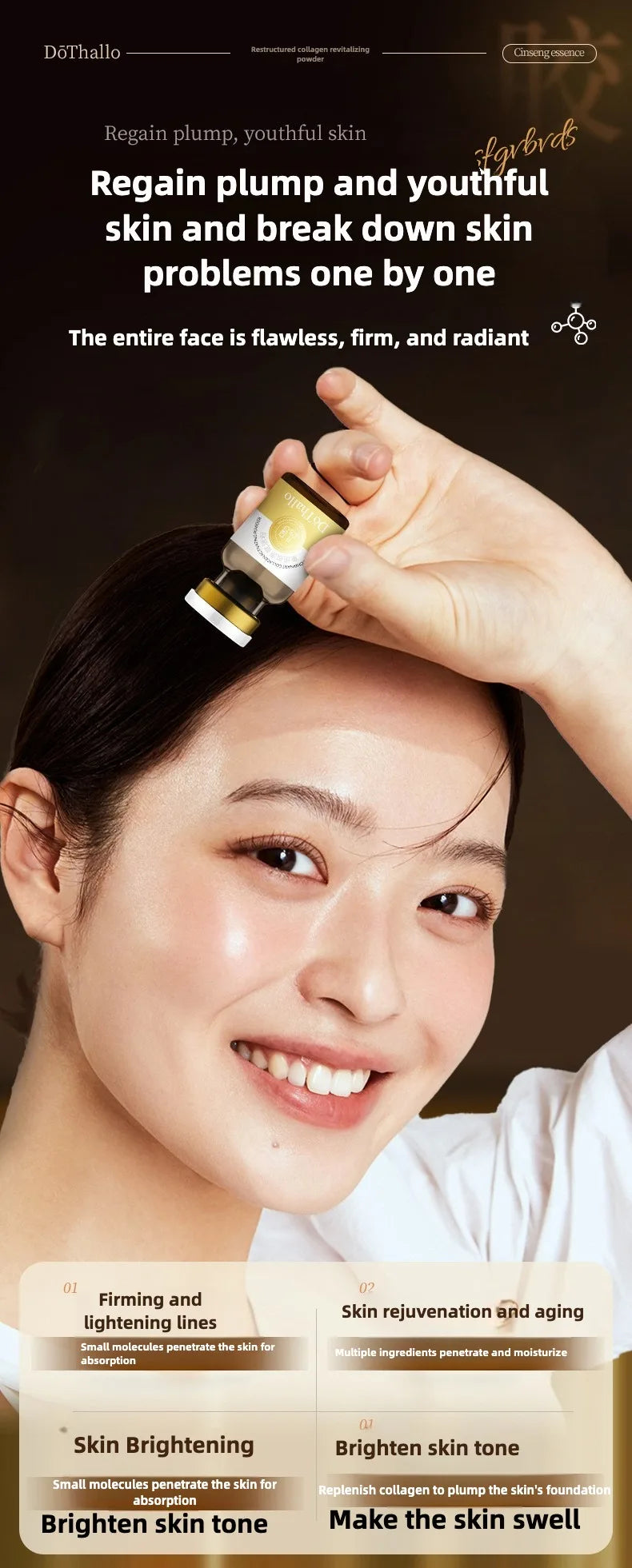 Recombinant Collagen Anti-Wrinkle Hyaluronic Acid Essence – Skin Repair & Whitening