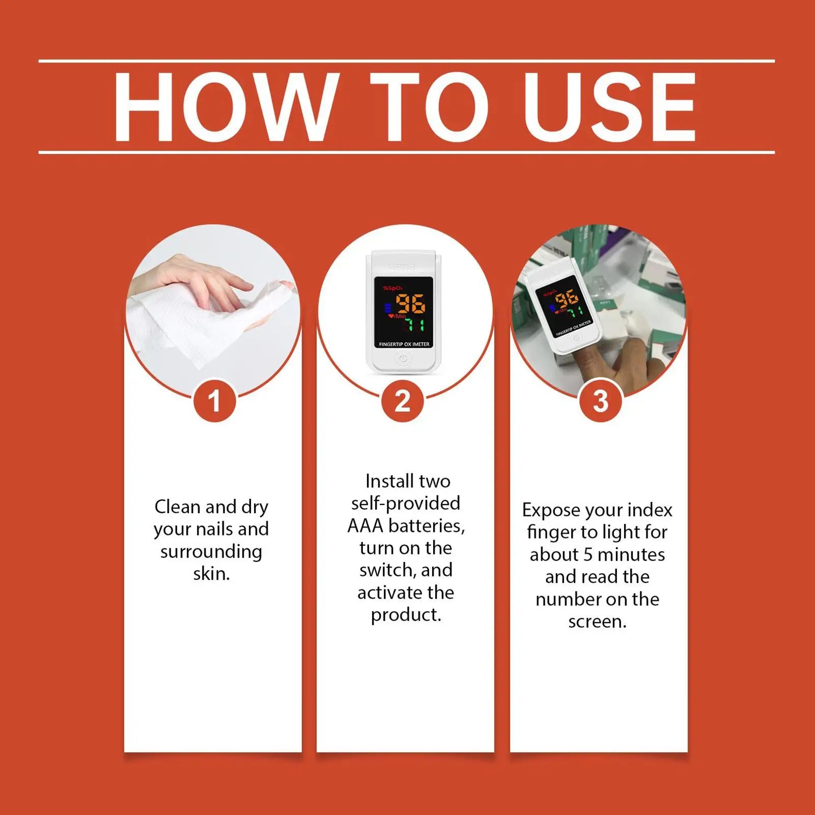 Portable Fingertip Pulse Oximeter Device