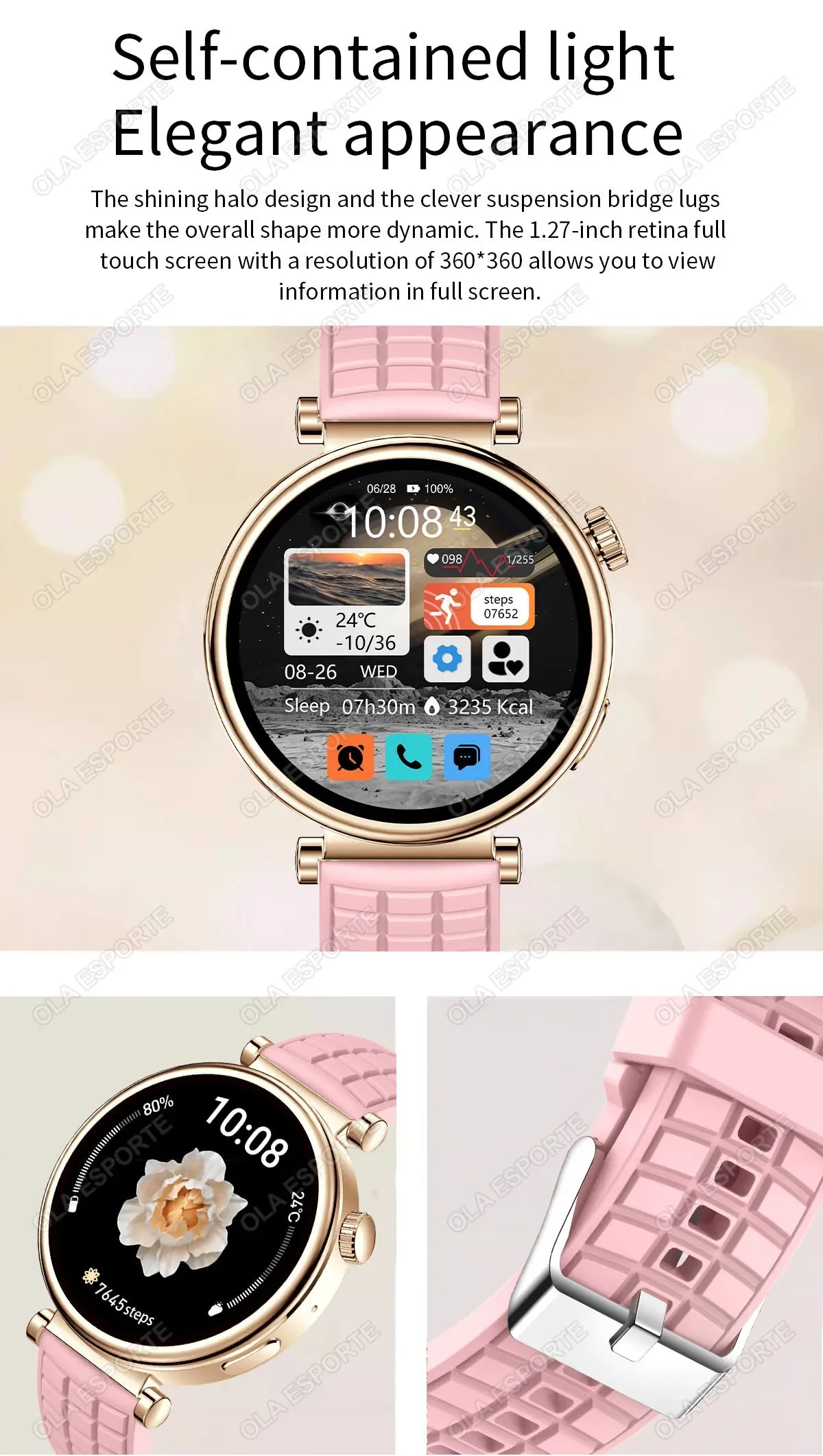 2024 NFC Smartwatch Women 1.27" AMOLED