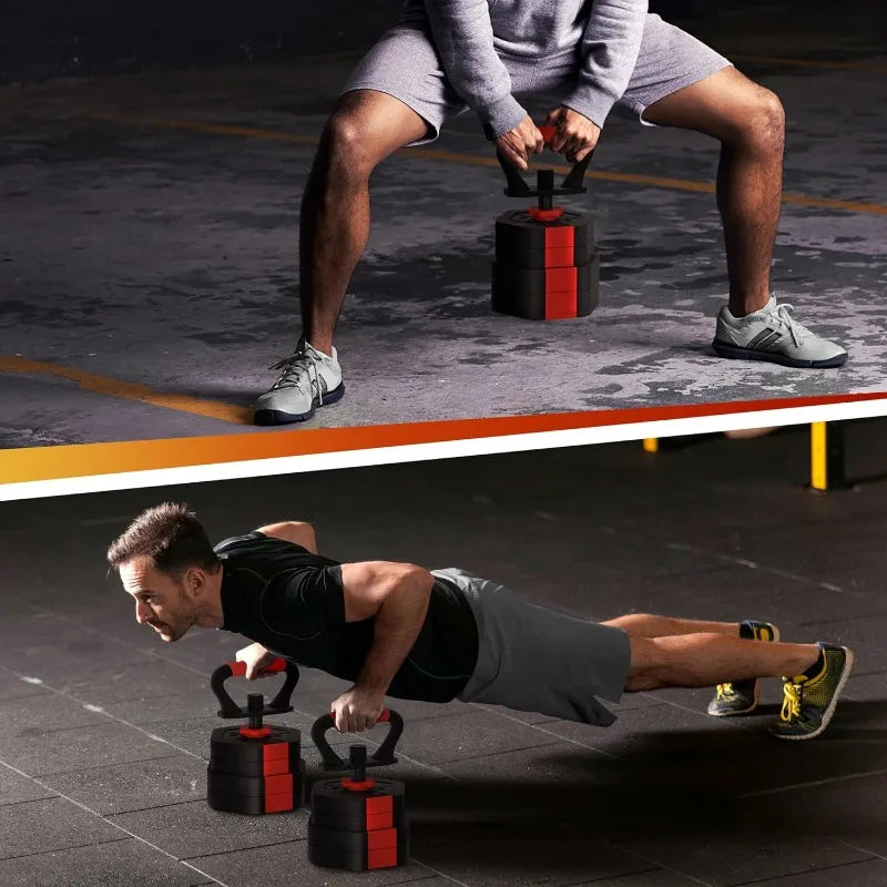 VIVITORY Adjustable Dumbbell Set – Non-Rolling Free Weights