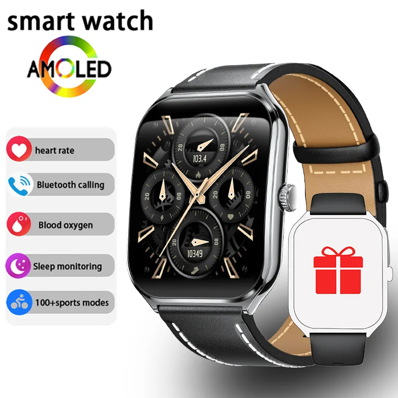 Ultra-Thin 1.96" AMOLED Smartwatch with Call Reminder