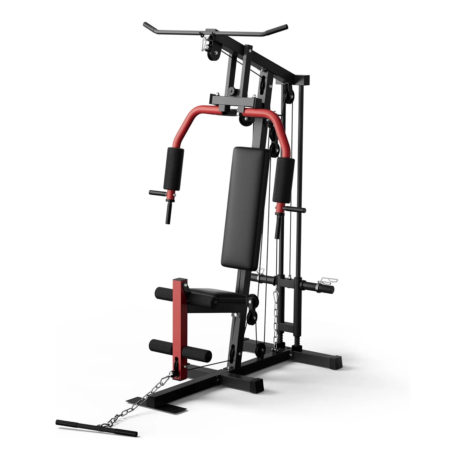 Home Gym Machine with Pulley System & Leg Press