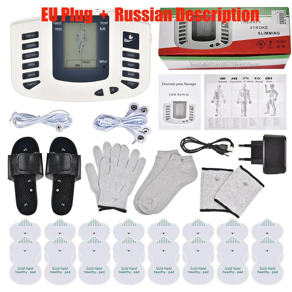 Full Body TENS Muscle Electrostimulator – 16-Pad Digital Meridian EMS Massager