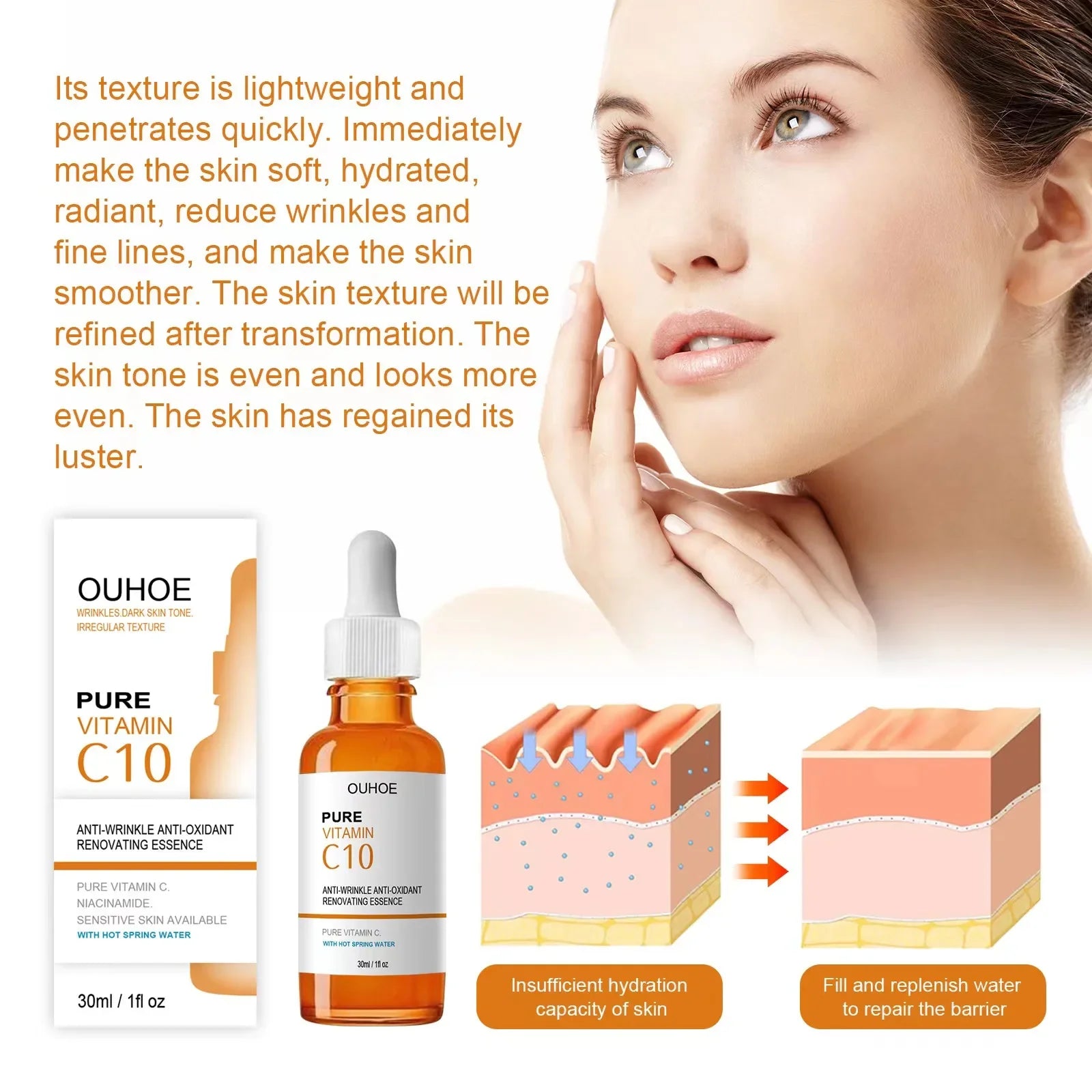 Vitamin C Wrinkle Remover Face Serum – Lifting & Brightening Essence