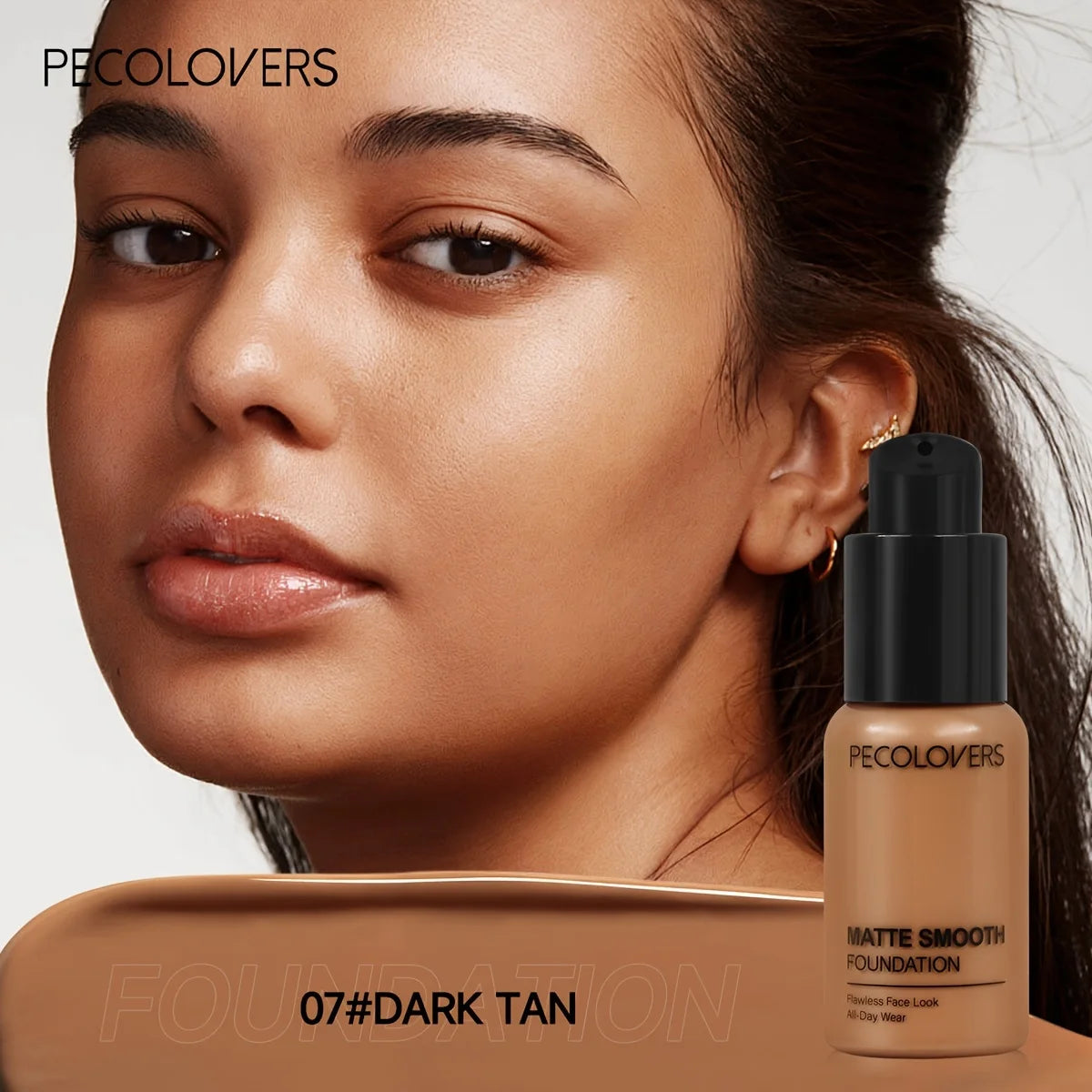 PECOLOVERS Matte Liquid Foundation – Full Coverage & Oil Control