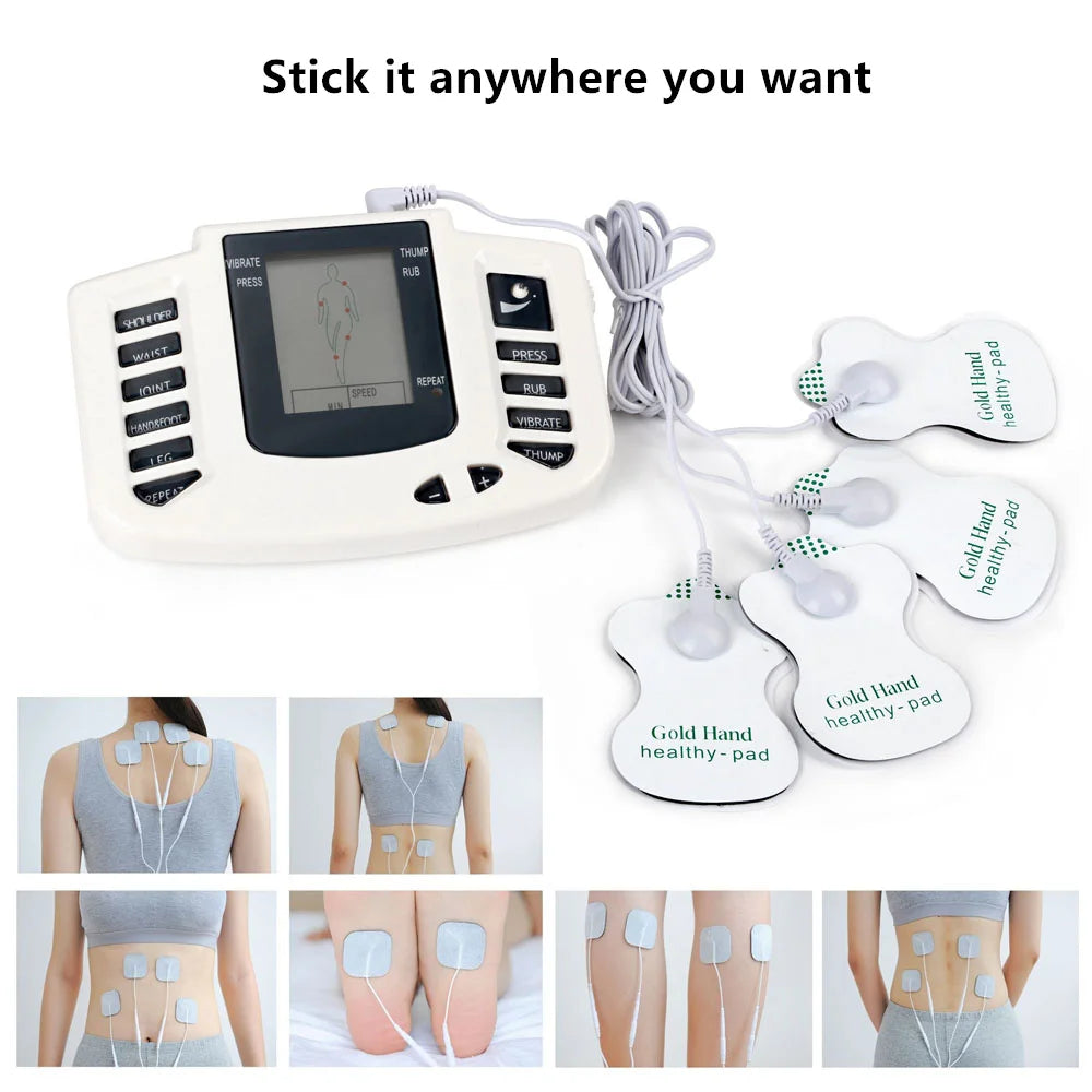 Full Body TENS Muscle Electrostimulator – 16-Pad Digital Meridian EMS Massager Set