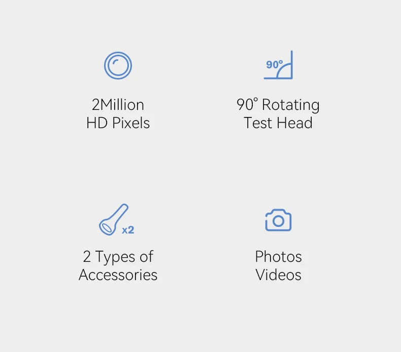 1080P Ear Camera with IPS Display & 12 Replaceable Tips