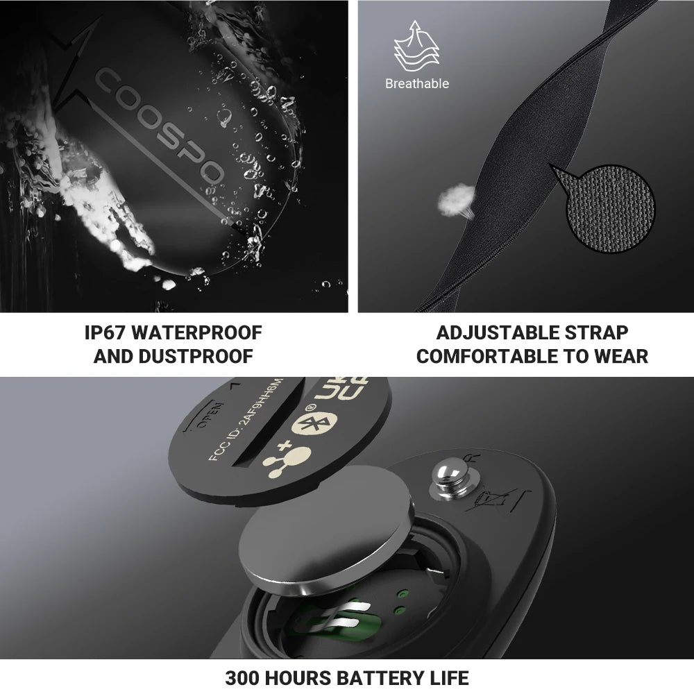 COOSPO H6/H9Z Chest Heart Rate Monitor Bluetooth ANT+