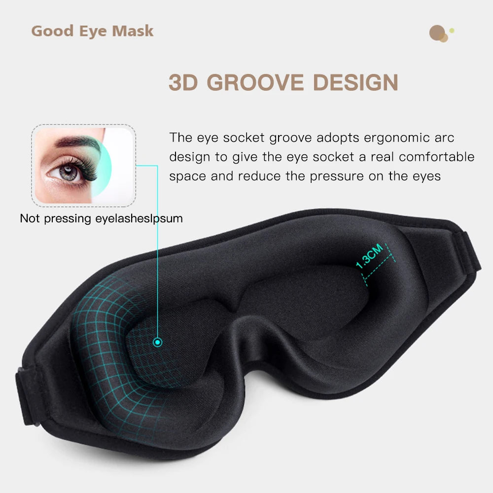 3D Memory Foam Sleep Mask Light Blockout