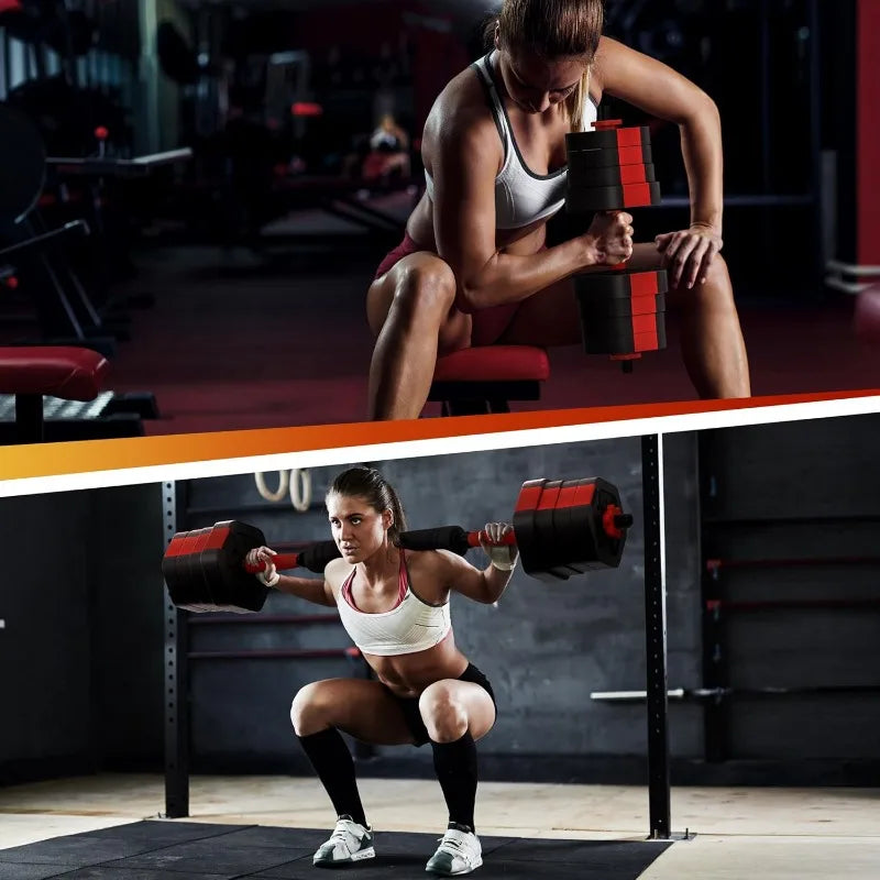 VIVITORY Adjustable Dumbbell Set – Non-Rolling Free Weights